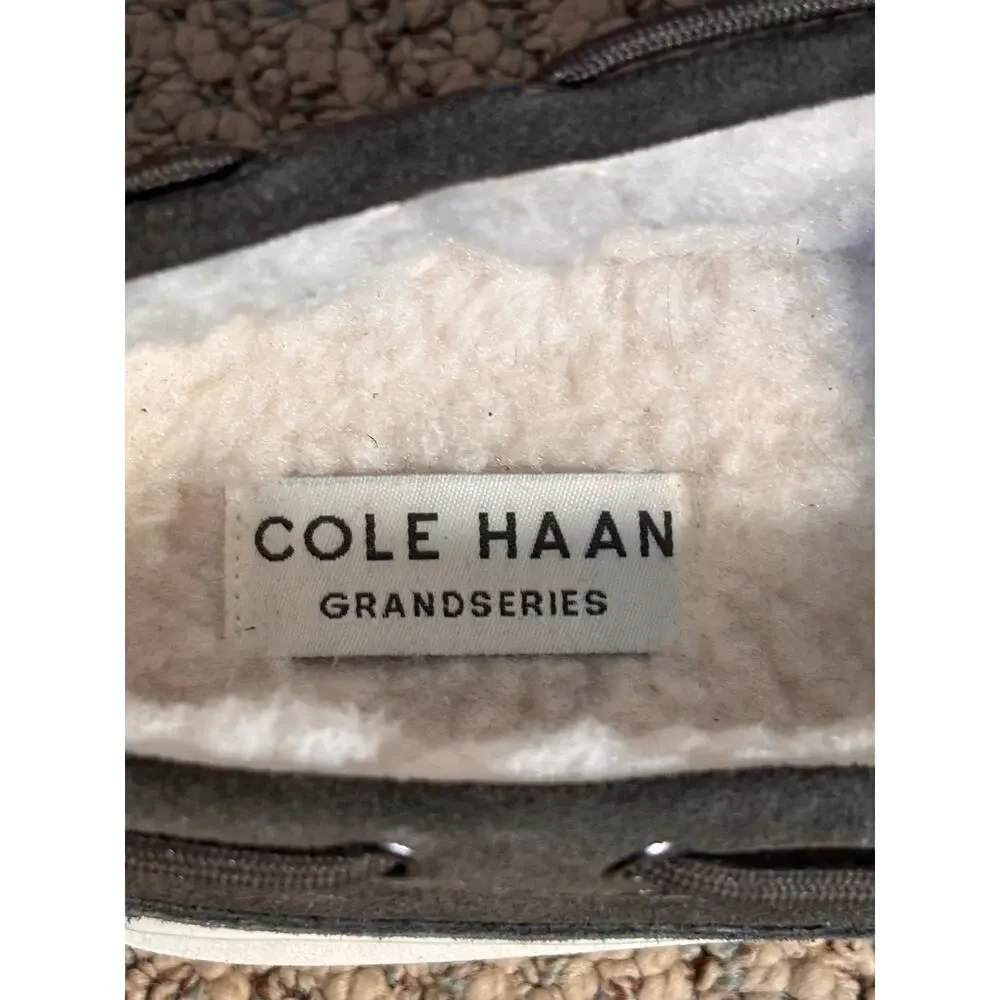 Cole Haan Grand Pro Rally Faux Fur Lined Suede Boat Shoes Size 10.5 Preppy